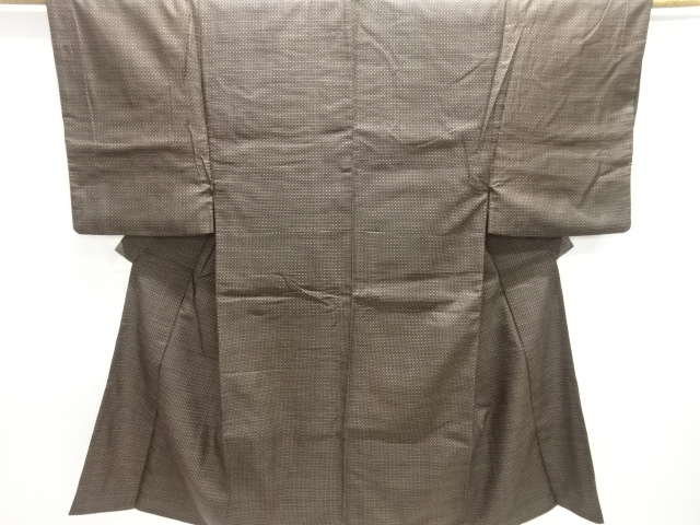 JAPANESE KIMONO / ANTIQUE MENS KIMONO / SILK / DOROZOME / TSUMUGI